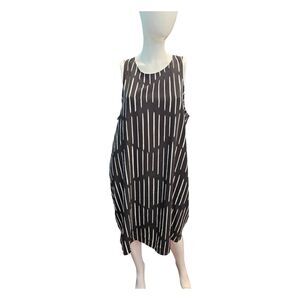 Apt. 9 Black And White Sleeveless Midi Dress Womens size XXL